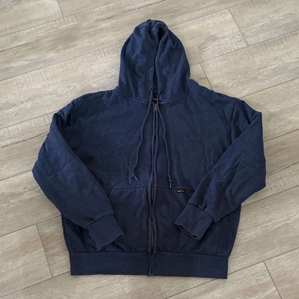 Stanley Thermal Hoodie Zip Sweatshirt Navy Blue Mens LARGE